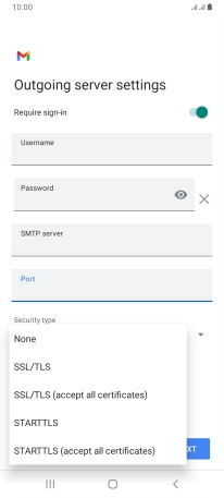 Press None to turn off the function.