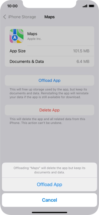 Press Offload App.