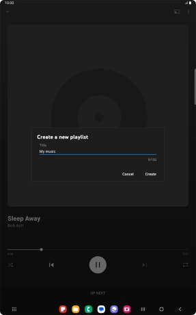 Key in a name for the playlist and press Create.