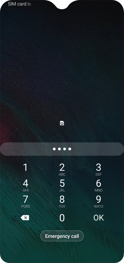 Key in a new four-digit PIN and press OK.