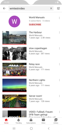 Press the required video clip.
