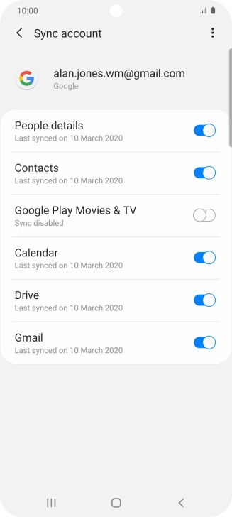Press the Home key to return to the home screen.