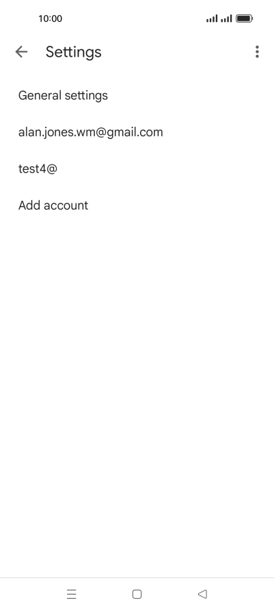 Press the required account.