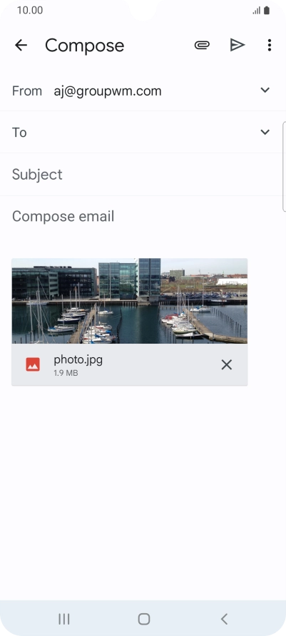 Press the field next to 