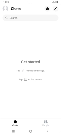 Press the search field and key in the first letters of the recipient's name.