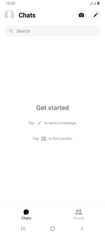 Press the search field and key in the first letters of the recipient's name.