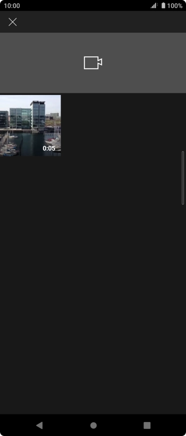 Press the required video clip.
