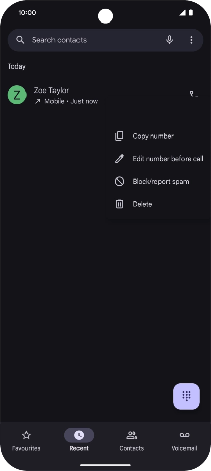 Press Block/report spam.
