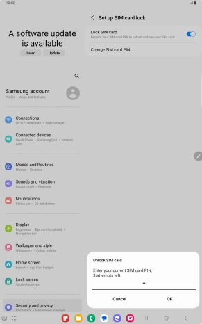 Key in your PIN and press OK.