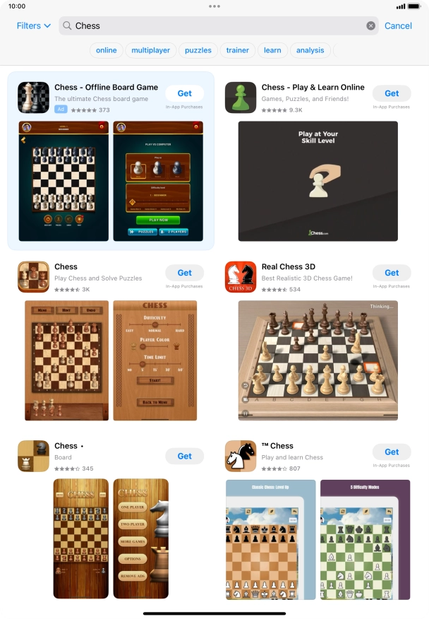 Press the required app.