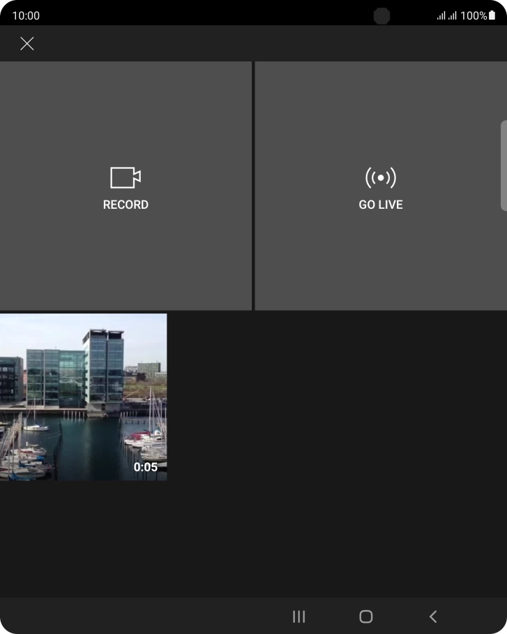 Press the required video clip.
