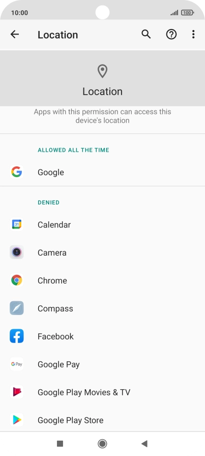 Press the required app.