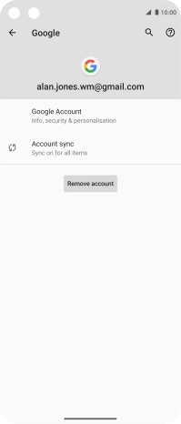Press Account sync.