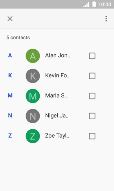 Press the menu icon.
