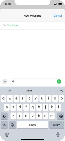 Press the send icon.
