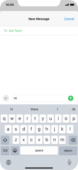 Press the send icon.