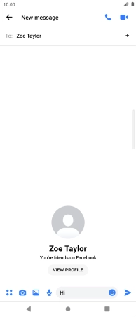 Write the required message and press the send icon.