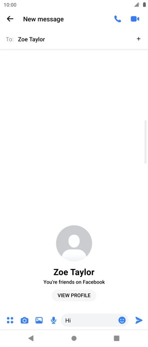Write the required message and press the send icon.