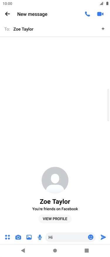 Write the required message and press the send icon.