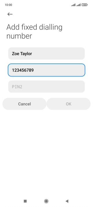 Press PIN2.
