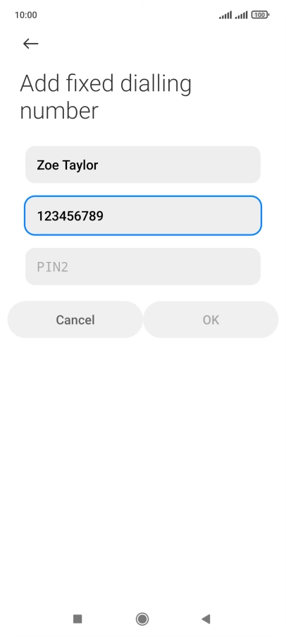 Press PIN2.