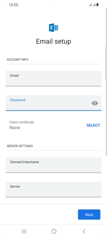 To turn on the function, press SELECT and follow the instructions on the screen to install the required certificate.
