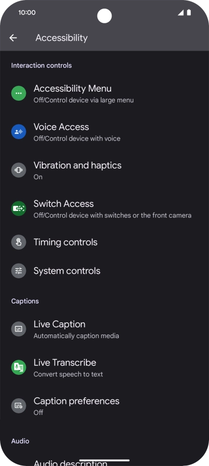Press the required category below 