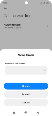 Press Turn off.