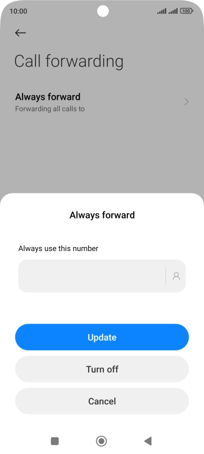 Press Turn off.