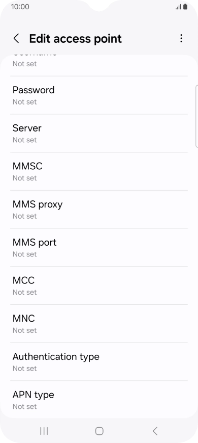 Press MMS port.