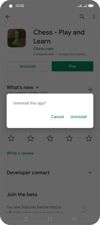 Press Uninstall.