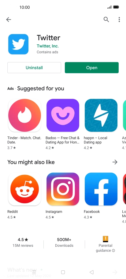 Press the Home key to return to the home screen.