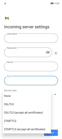 Press SSL/TLS.