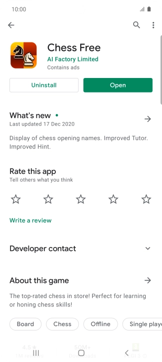 Press the Home key to return to the home screen.