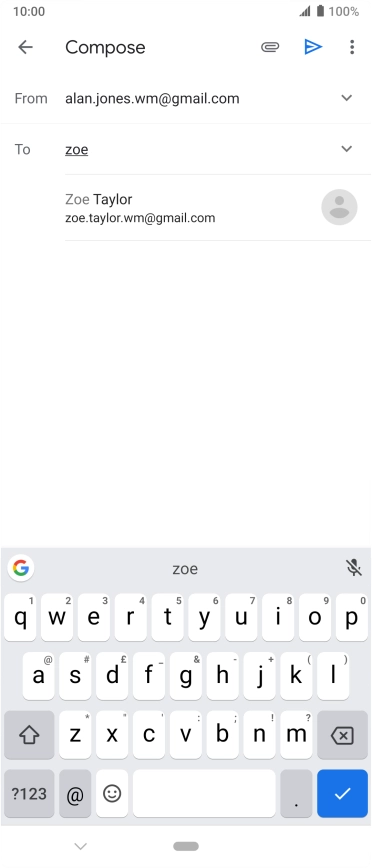 Press the required contact.