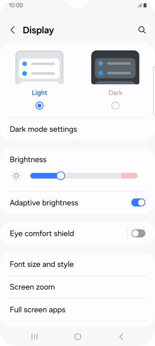 Press the indicator next to 