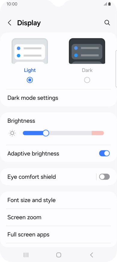 Press the indicator next to 