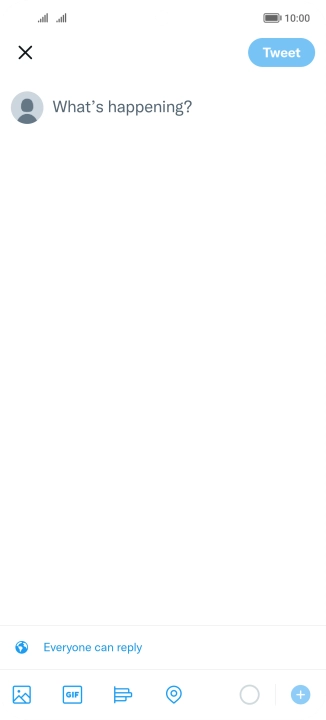 Press the text input field.