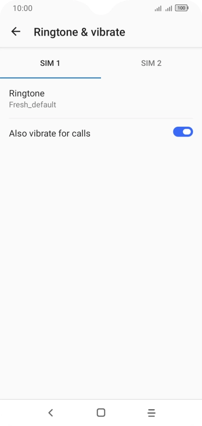 Press the required SIM.