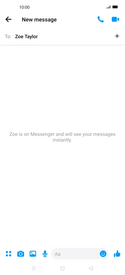 Press the text input field.