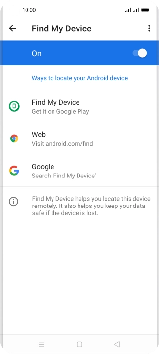 Press the Home key to return to the home screen.