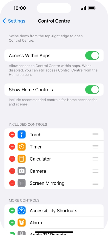 Press the indicator next to 