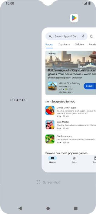 Press CLEAR ALL.