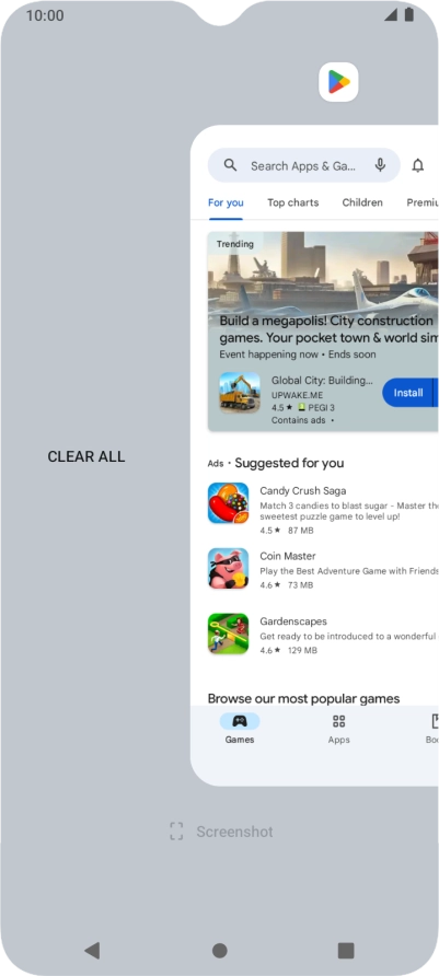 Press CLEAR ALL.
