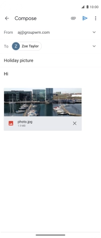 Press the send icon.