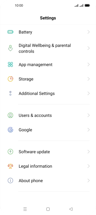 Press App management.