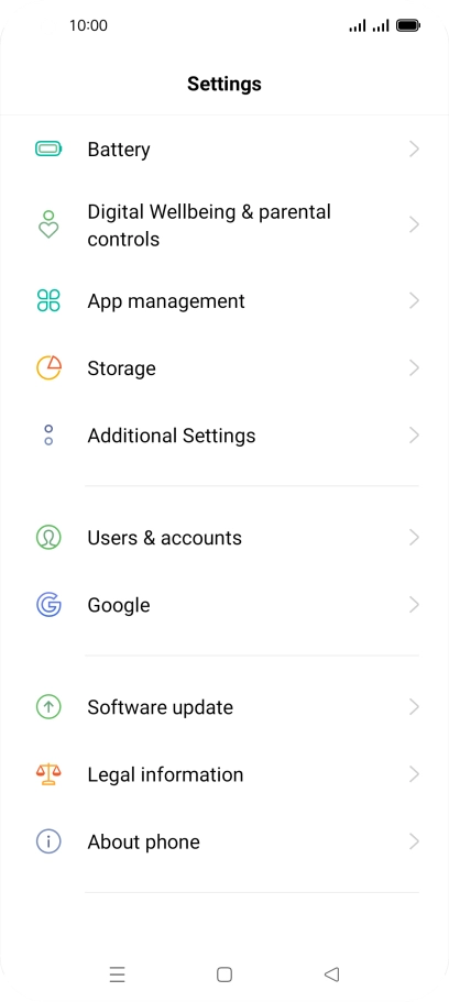 Press App management.