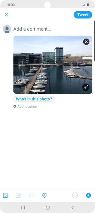 Press the text input field.