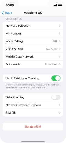 Press Delete eSIM and follow the instructions on the screen to delete your eSIM.
