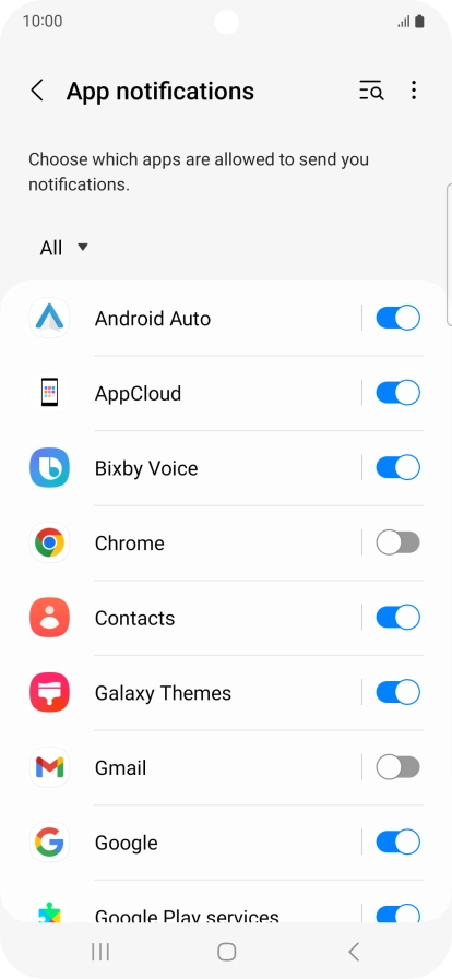 Press the drop down list.